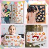 25 Pieces Hippie Car Flower Magnet Groovy Boho Flower Refrigerator