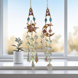 2 Pieces Crystal Sun Catcher Rainbow Maker，Hang on Windows，Home Decor，Suitable for Indoor and Outdoor Decoration, Ideal Gift for Friends