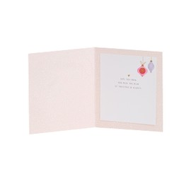 UK Greetings Christmas Card for Godmother - Baubles Design