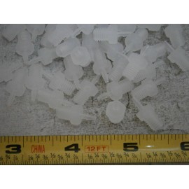 Value Plastics CF001-60 Connector 1/4-28 to 1/16" Polypropylene Lot of 50 #1316