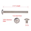 1/4"-20 x 2-1/2" Stainless Truss Head Phillips Machine Screw, (25