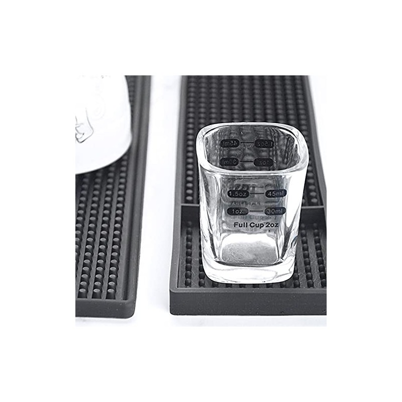 Rubber Service Bar Mat, Anti-slip12" x 6" Rubber Bar Spill