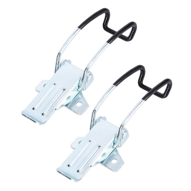 2 Pack Stainless Steel Buckle Lock Cast Hinge Curved Industrial