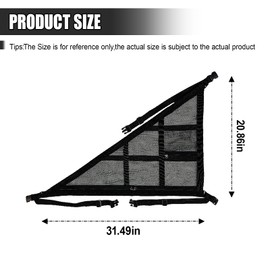 GAOLAOSY 3 Handles Car Ceiling Cargo Net, 31.5"×20.9" Load-Bearing Car Roof Storage Mesh with Adjustable Buckle, Double-Layer Mesh Organizer Auto Interior Camping Essentials for Road Trip (S)