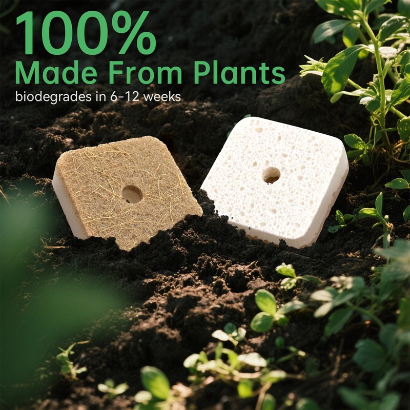 16 Pack Biodegradable Natural Kitchen Sponges, Compostable Cellulose & Coconut​​