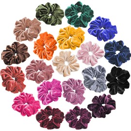 FAMEZA 20 Pcs Hair Scrunchies Velvet Elastic Hair Bands Scrunchy Hair Ties Ropes Scrunchie for Women Girls and Ladies Hair Accessories