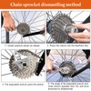 nutmanel Bicycle Chain Whip, 3 Pieces Sprocket Remover Cassette Lock