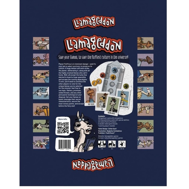 Llamageddon Hilarious Friends-Family Board Game - for 3-6 Players -