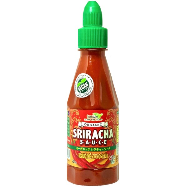 Organic Sriracha Sauce 8.8 oz (250 g) (Certified Organic JAS Certified, Vegan Certified, Gluten-Free), Organic Sriracha Sauce Made in Thailand, 8.8 oz (250 g) (1)