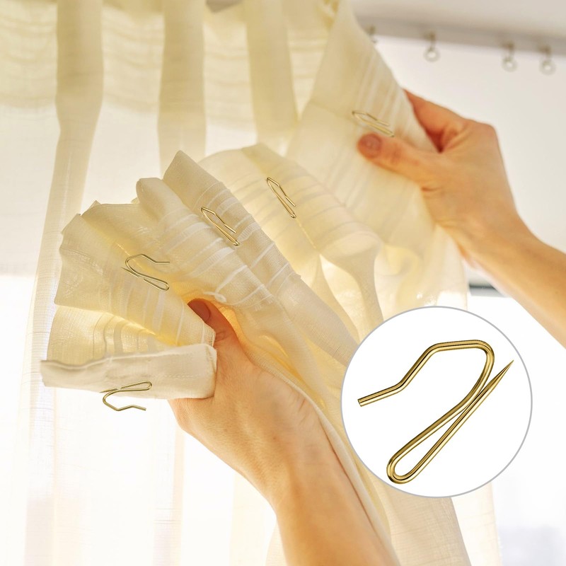 Hotop 30 Pieces Metal Drapery Curtain Rings and 30 Pieces