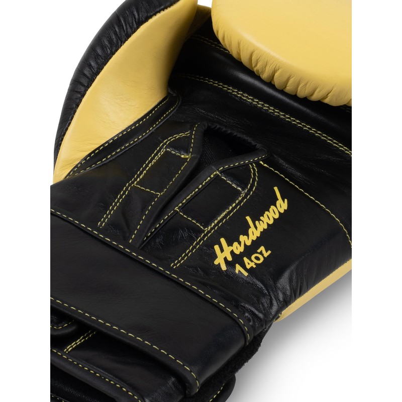 Benlee Hardwood Leather Boxing Gloves, 12 oz, Yellow/Black