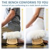 Meditation Bench Luxury Genuine Sheepskin Seat Cover Meditate Deeper &