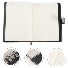 STOBOK Notebook with Lock Lockable Diary Notebook Girl Diary Note Pads Notebooks Girl Notebook Password Book Small Password Notebook Password Books Pu Journal Set Student Paper White