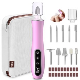 Electric Nail File Drill, Cordless 2000 mAh Rechargeable Nail Filer Electric, Portable Nail Dril 10 Speeds Professional Machine Drill for Nails Acrylic Manicure and Thick Toenails Buffer Grinder Care