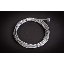 Unbekannt Bicycle Brake Cable Inner Cable Brake Cable Bowden Cable Roller Nipple 2500 mm Long Tandem Silver Steel