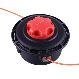 Hexu Replacement Trimmer Head for Toro Reel Easy 51975 51955 51954 51974 51976 51978 51988 Ryobi String Bump Head Rep 120950010 308923013, Balck red, 12*8.5cm