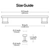 Alzassbg 5 Pack Matte Black Cabinet Pulls, 9 Inch(228.5mm) Hole