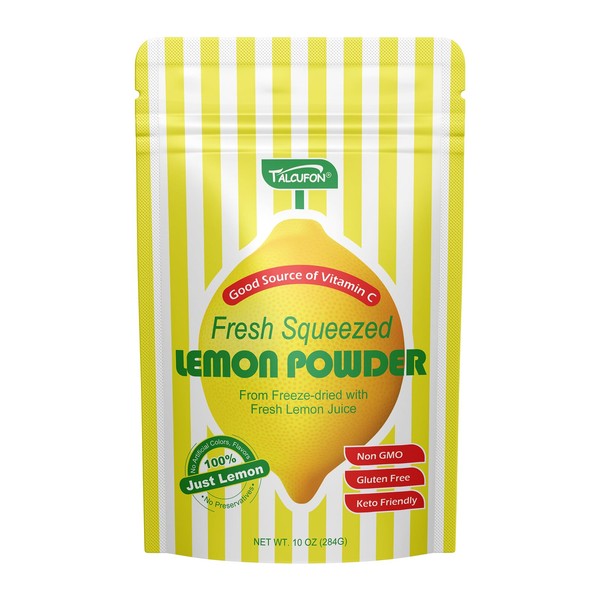 TALCUFON Freshly Squeezed Lemon Powder 10 Oz, Just Cold Pressed,