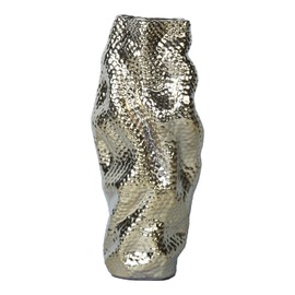 TREATLIFE HOME Modern and Elegant Ceramic Vase with Gold Texture, Home Décor Enhancement, and Eye-Catching Design, 20 inches Tall