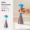 Vigar Dolls Dish Brush with Ergonomic Handle and Dress-Shaped Brush