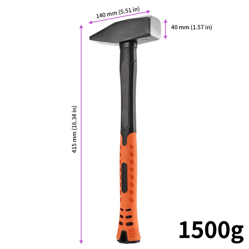 JEUIHAU 2 PCS 3.3 Lb Cross Peen Hammer, Blacksmith Hammer