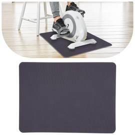 Non-Slip Workout Mat for Under Desk Ellipticals, Ellipse Leg Exerciser Machine Exercise Mat, for Seated Foot Pedal Exerciser, Enhance Stability & Protect Floor (Black, 23.6" L x 17" W, Thickness 0.2")
