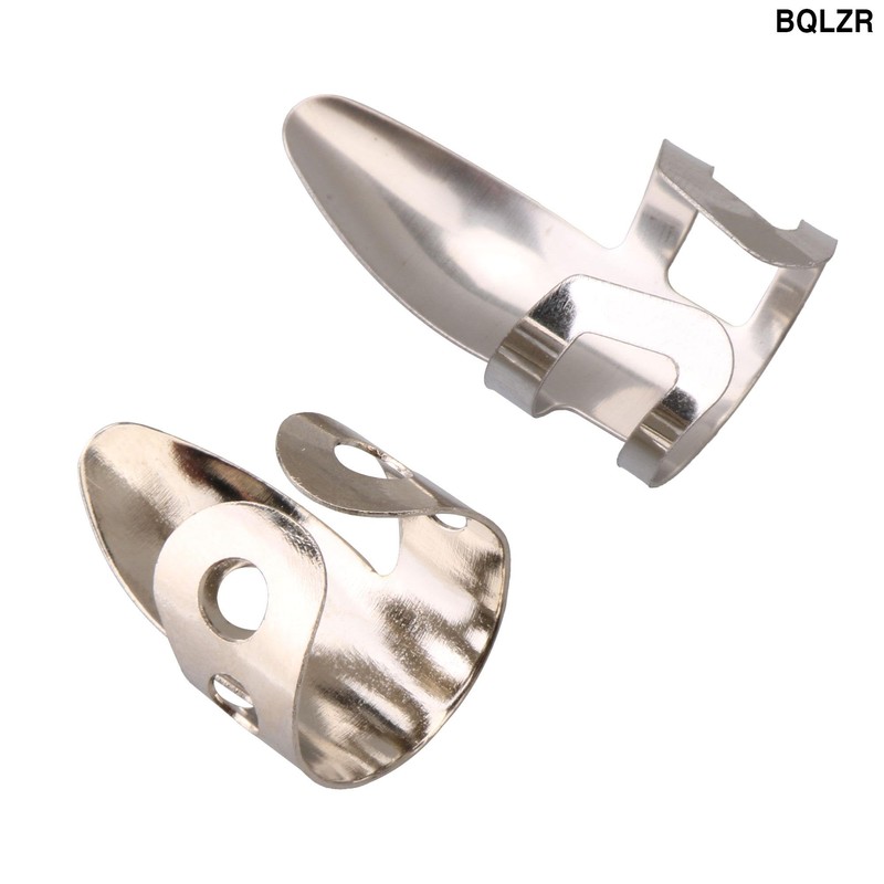 BQLZR 15 Pieces Metal Thumb Finger Picks Plectrum Sets With