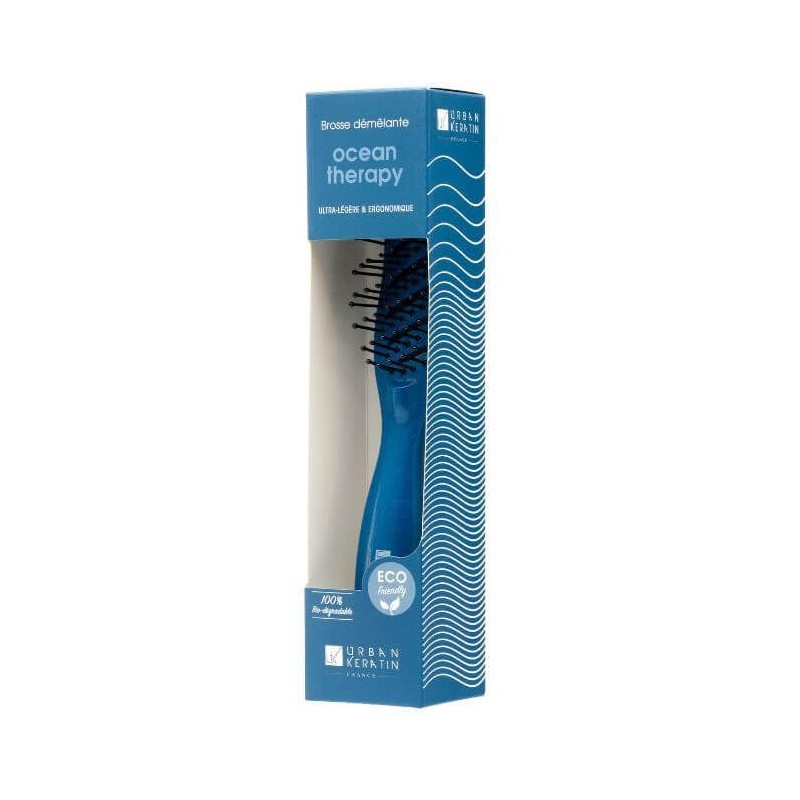Urban Keratin Ocean Therapy Detangling Brush Blue Eco Friendly