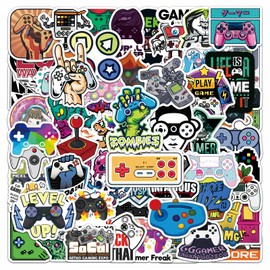 100PCS Video Games Stickers, Vinyl Waterproof Decals for Water Bottles, Games Stuff with Motivational Positive Gamer Decals for Teens Girls Laptop Computer Luggage Cup