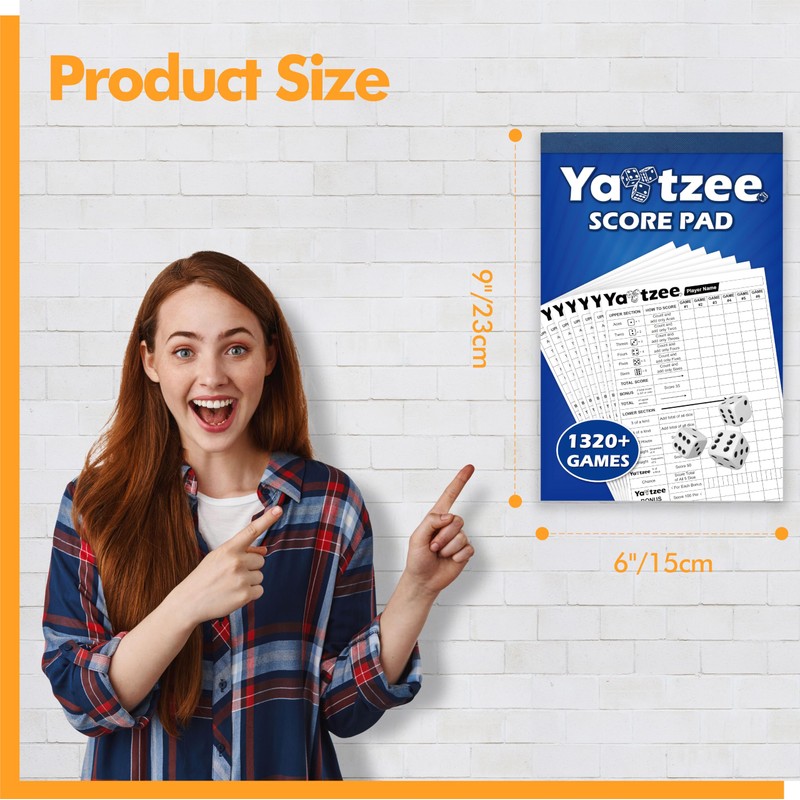 Gethelud 110 Sheets Score Pad for Yahtzee, 220 Tear-Off Pages