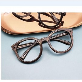 Oversized Round Black Fashion Glasses Frame Round Style 2ea