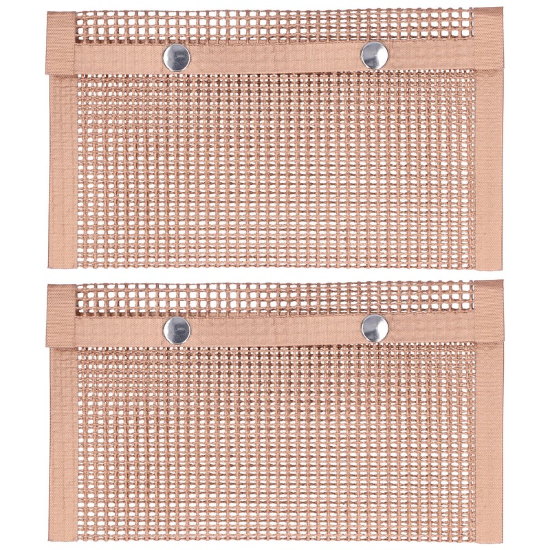 2PCS BBQ Grill Mesh Bag High Temperature Resistant Barbecue Bag