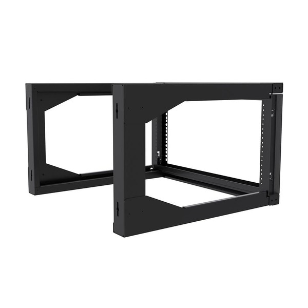 NavePoint 6U 23-inch Width 4-Post Open Wall Rack - Open