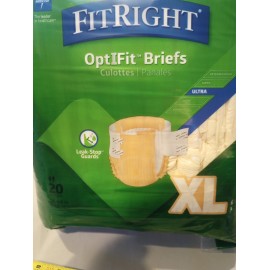 Medline Fit Right Optimist Uktra Briefs XL (20 ct) Leak-stop Guards