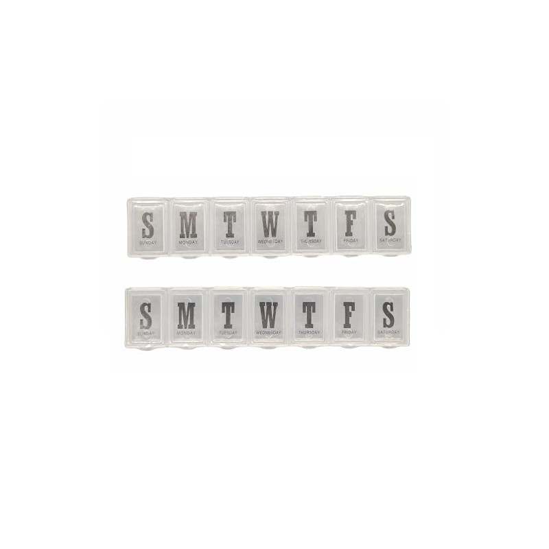 Handy Housewares 7 Day Pill Box 2 Pack Set -