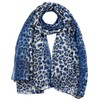 Basic Sense Luxurious Two Tone Leopard Print Reversible Long Scarf