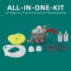 AUTOKAY Carburetor Kit For Walbro WT 997 668 Carb 23-30.5CC