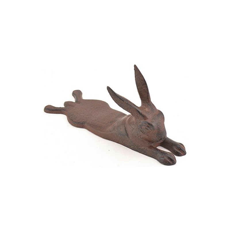 Upper Deck Rabbit Design Cast Iron Door Stop Wedge -