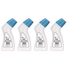 Envelope Moistener with Adhesive – Clog Free, Fast-Drying, Quickly Seals Envelopes, Non-Toxic - 2.20 fl oz – Each Bottle Securely Seals Up to 1500 Envelopes (4 Pack)