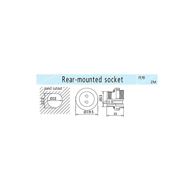 SZJELEN 2Pin Aviation Connector Plug and Socket,Waterproof Power Connector,Panel Mount