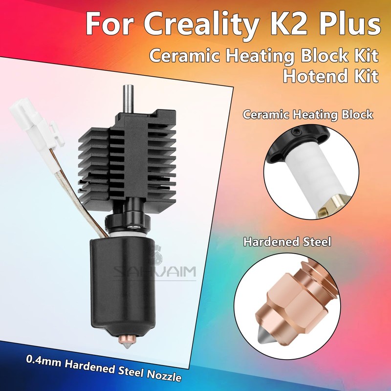 Sahvaim K2 Plus Ceramic Heating Block Kit, High Flow Hotend