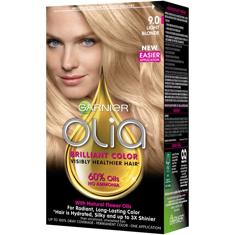 Garnier Olia Ammonia-Free Brilliant Color Oil-Rich Permanent Hair Color, 9.0