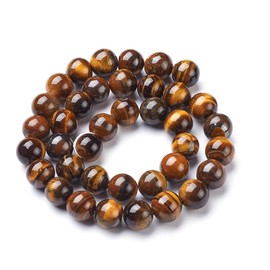Tiger's Eye Gemstone Beads 6 mm ** A Grade ** Natural Stone Round Pearl Necklace Pearl with Hole for Threading Gemstone Beads G68