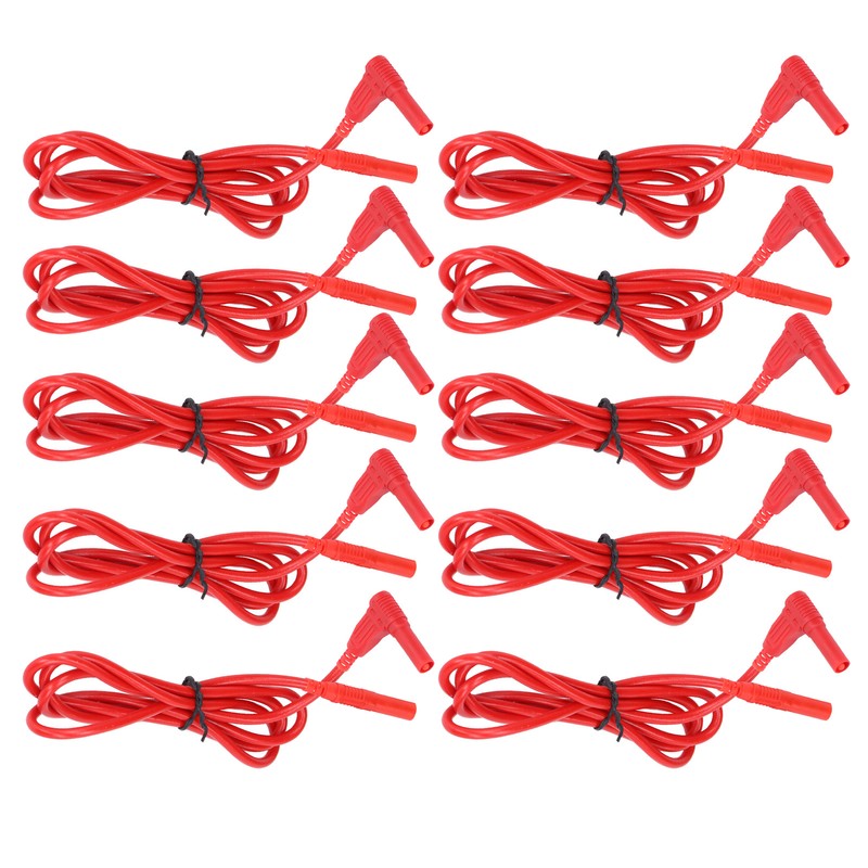 10 Sets Multimeter Test Line 4mm Male to Male Leads