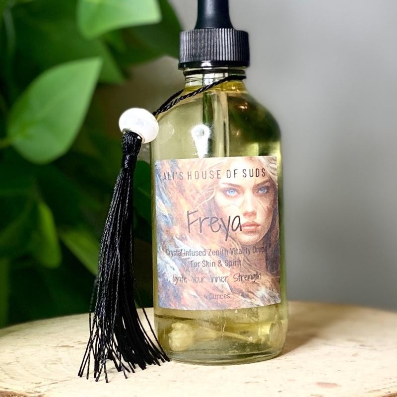 Crystal Infused Zenith Vitality Drops for Skin & Spirit, Handcrafted,