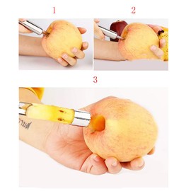 Apple Pear Corer Apple Corer Corer and Pitter Multi-Function Fruit Corer and Pitter Set Stainless Steel Pear Apple Corer Pitter 4 Sizes for Home Kitchen (4pcs)