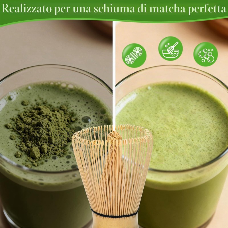 Alyvisun Set da 2 Fruste Matcha in Bambù con 76