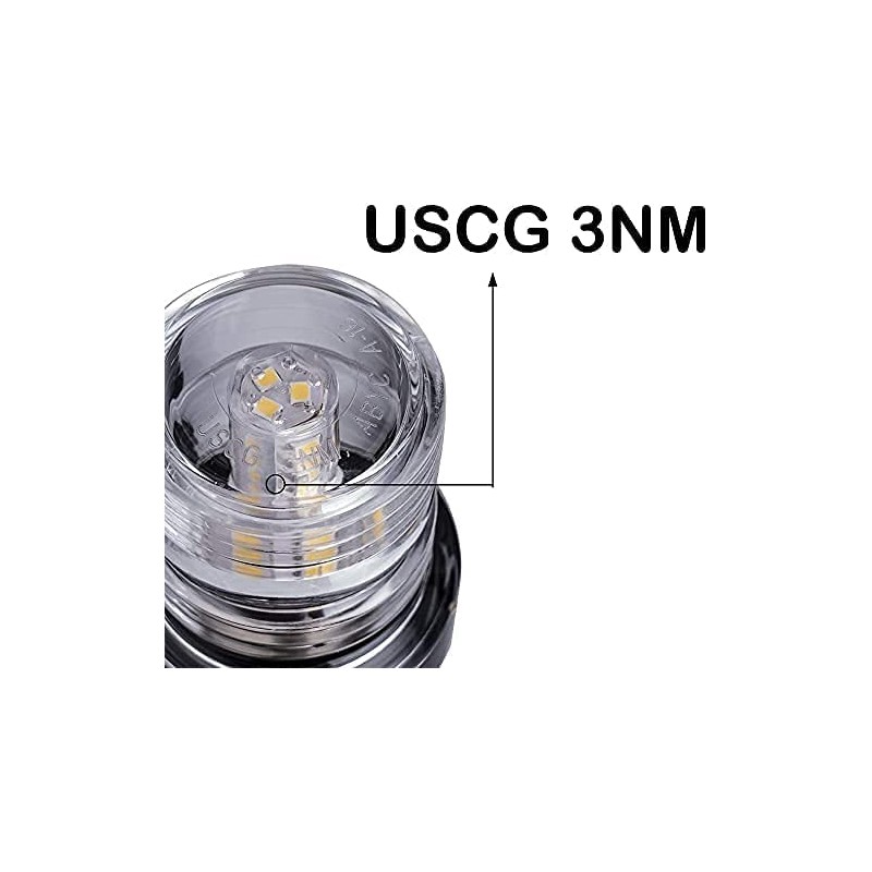 3-Nautical Mile LED Fold Down Stern Light for Boats