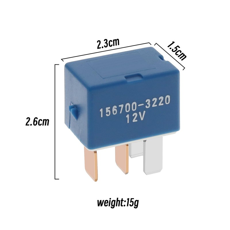 VGOL 2PCS A/C Compressor Cooling Fan Relay 12V 4 Pin