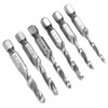 6Pcs Taps HSS Hex Shank Screw Thread Combined Tapping Drill